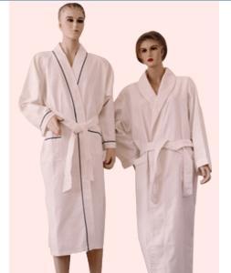 100% cotton waffle&towelling bathrobe