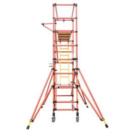 High Voltage Corrosion Resistant Insulated Fiberglass Scaffolding with Wheels