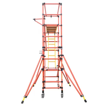 High Voltage Corrosion Resistant Insulated Fiberglass Scaffolding with Wheels