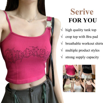Bán nóng crop crop top đệm áo ngực thoáng khí