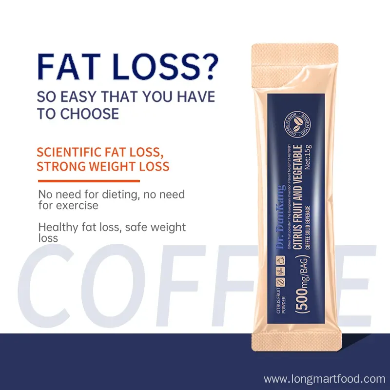Weight Loss Slimming Coffee with Citrus Fruit and Vegetable Extract