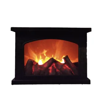 Festoon Decorations Mimicking Fireplaces for Winter Living Rooms