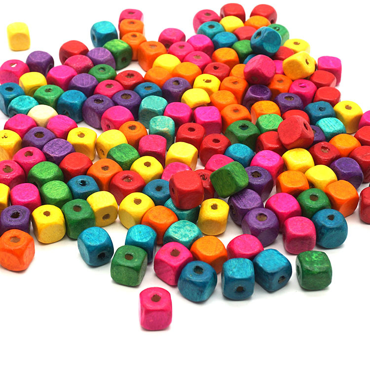 Diy Wood Beads Cube Beads 8 мм