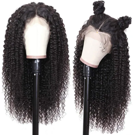 Factory 100 Wholesale 100% Vendor Front Cheap Wet Curl Lace Closure Human Hair Wig