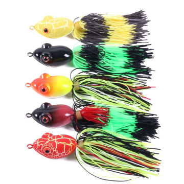 9.4g Silicone Skirts Rubber Wobblers Fishing Lures - Frog & Snakehead Lure