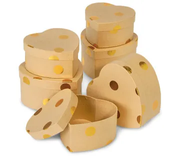 wholesale custom kraft cardboard heart shaped box