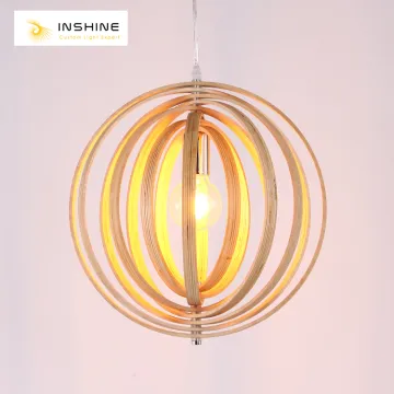 Small Desk Wooden Pendant Lamp
