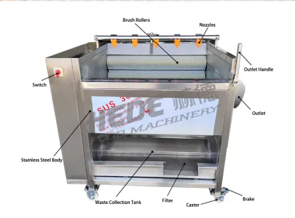 Automatic Customizable Cleaning Peeling Machine for Oysters, Shellfish, Ginger, and Potatoes