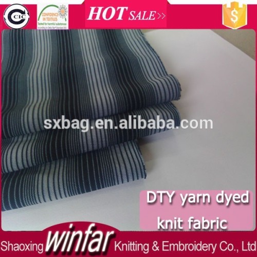 Winfar Textile Oekotex certificate yarn dye DTY jersey 95 polyester 5 spandex fabric for underpants