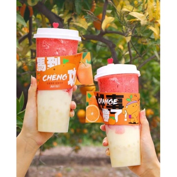 PP Injection Hard Low MOQ Plastic Cups with Logo Print 700ml for Milk Tea Boba Drink