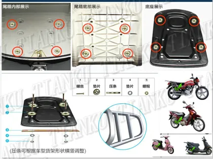 Universal Motorcycle Hard Tail Box Storage Trunk For Honda Yamaha Suzuki Kawasaki Sport Bobber Custom Chopper Cruisers Street