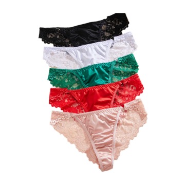 Semi-Translucent Low Waist Skin-Fitting Lace Panties