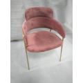 Rose Gold Stainless Steel Legs restaurant chair