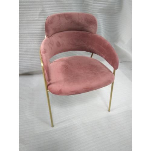 Dining chair Rose Gold Stainless Steel Legs restaurant chair Factory