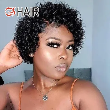 GS Cheveux Humain: Glueless Bob Wigs with HD Lace Front and Short Lace Frontal