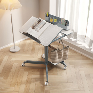 Adjustable Height Computer Table Wood Study Desk