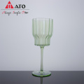 Striped tall champagne glass dessert cup wine glass