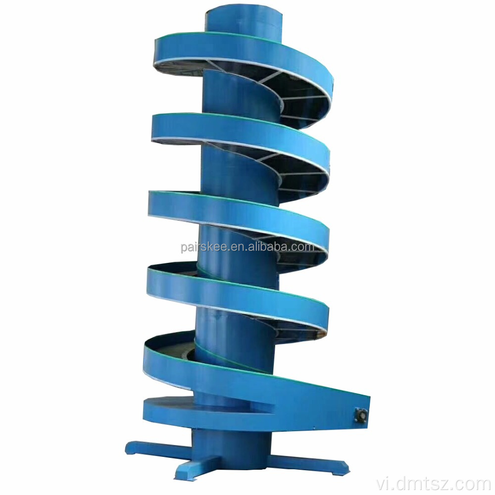 Băng tải xoắn ốc dọc bằng thép carbon cho bưu kiện