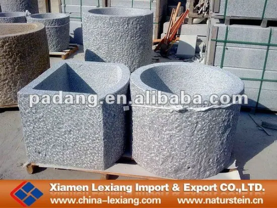 G654 grey granite trough