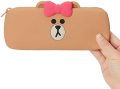 Karakter Choco Lucu Silicone Pensil Pouch Bag