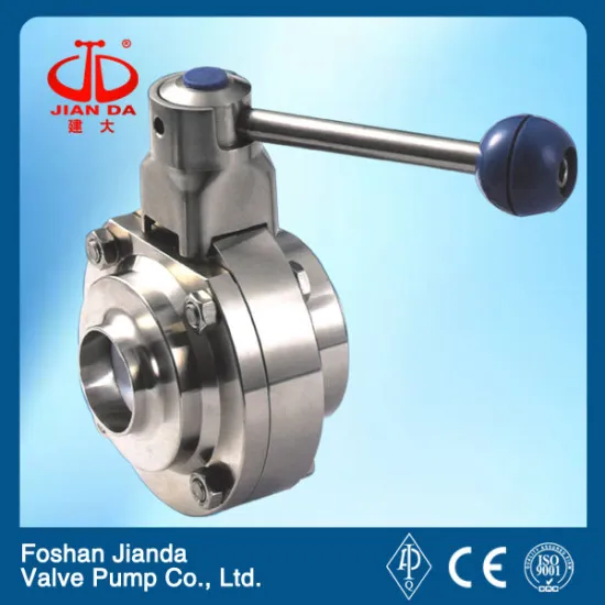 stainless steel sanitary welded butterfly ball valve