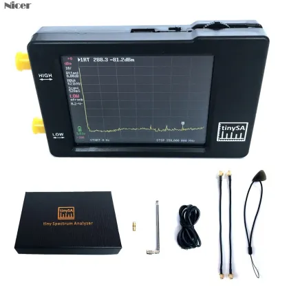 Professional Tiny Spectrum Analyzer 2.8 Inch Touching Display Screen Spectrum Analyzers With 100KHz-350MHz Input Frequency Range