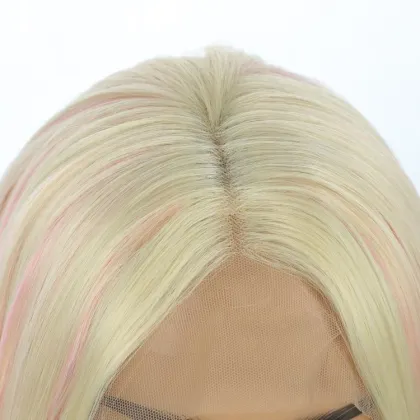 Synthetic wig maker,Synthetic wig with lace front straight tress,Synthetic wig root tress
