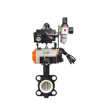 220V AC Explosion-Proof Cast Iron Butterfly Valve for Pneumatic Flow Control