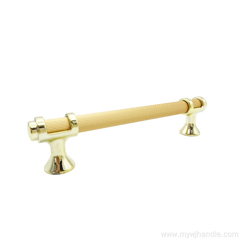 European high-end light luxury door handle yellow