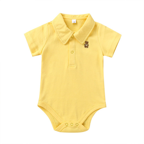 Pure Color Fashion Baby Rompers