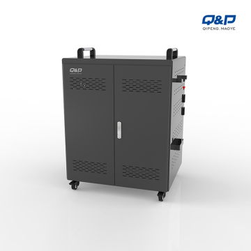 VR device charging carts in classroom