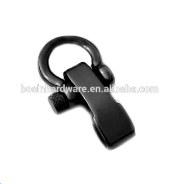 Fashion High Quality Metal Black Adjustable Shackle For Paracord Bracelet