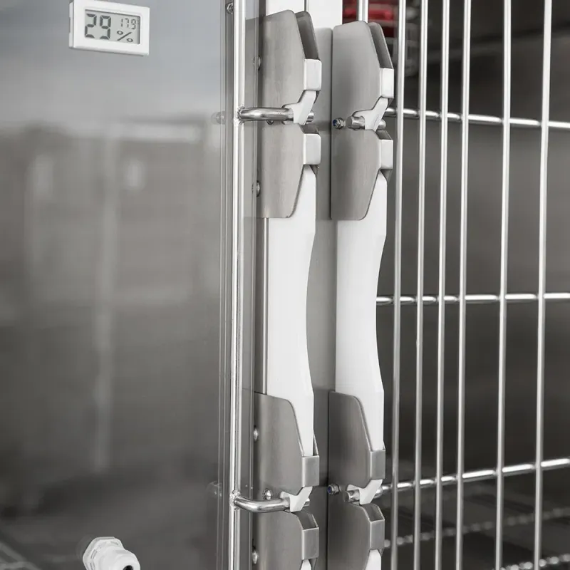 Inpatient Veterinary Care Stainless Steel Cage with Oxygen and Infrared Therapy