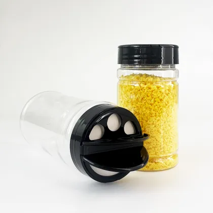 Clear PET Plastic Spice Jar - 10/12oz Pepper Sauce Shaker Bottle