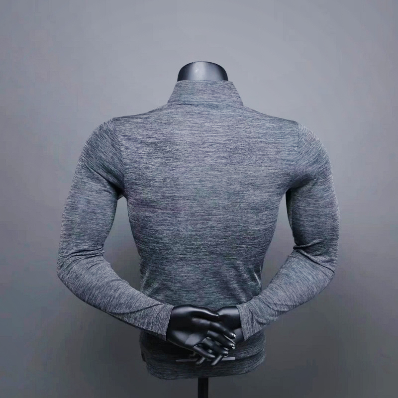 Custom Workout Fitness Bodybuilding half zip Running T-Shirt