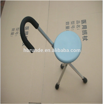 Aluminum folding cane with seat