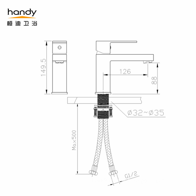 Single Hole Basin Mixer Faucet