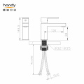 Single Hole Basin Tap Square Type Brass Single Hole basin mixer taps Manufactory