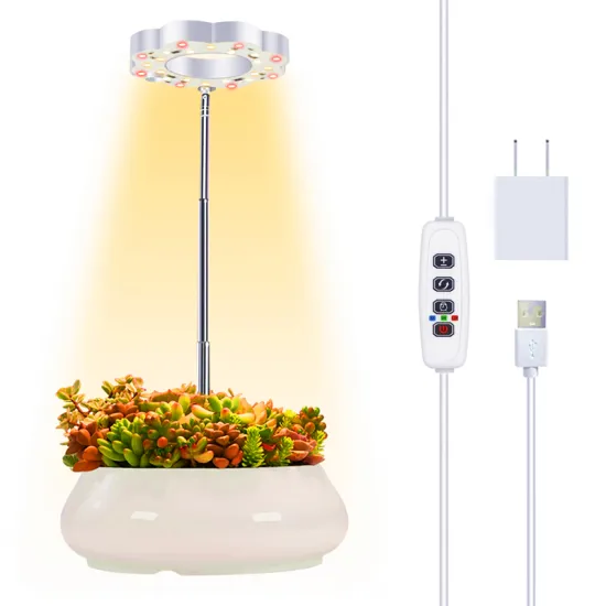 7Magic Full Spectrum Phytolamp: A 10W/15W Desktop Clip LED Grow Light with Timer for Plant Growth in Grow Boxes