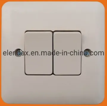 Cream Two-Gang Wall Switch for Home