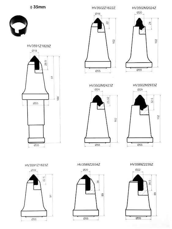 Coal Milling Teeth type2