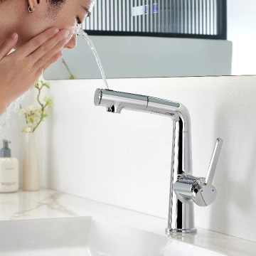 Waterfall Pulling Lifting Faucet for Bathroom