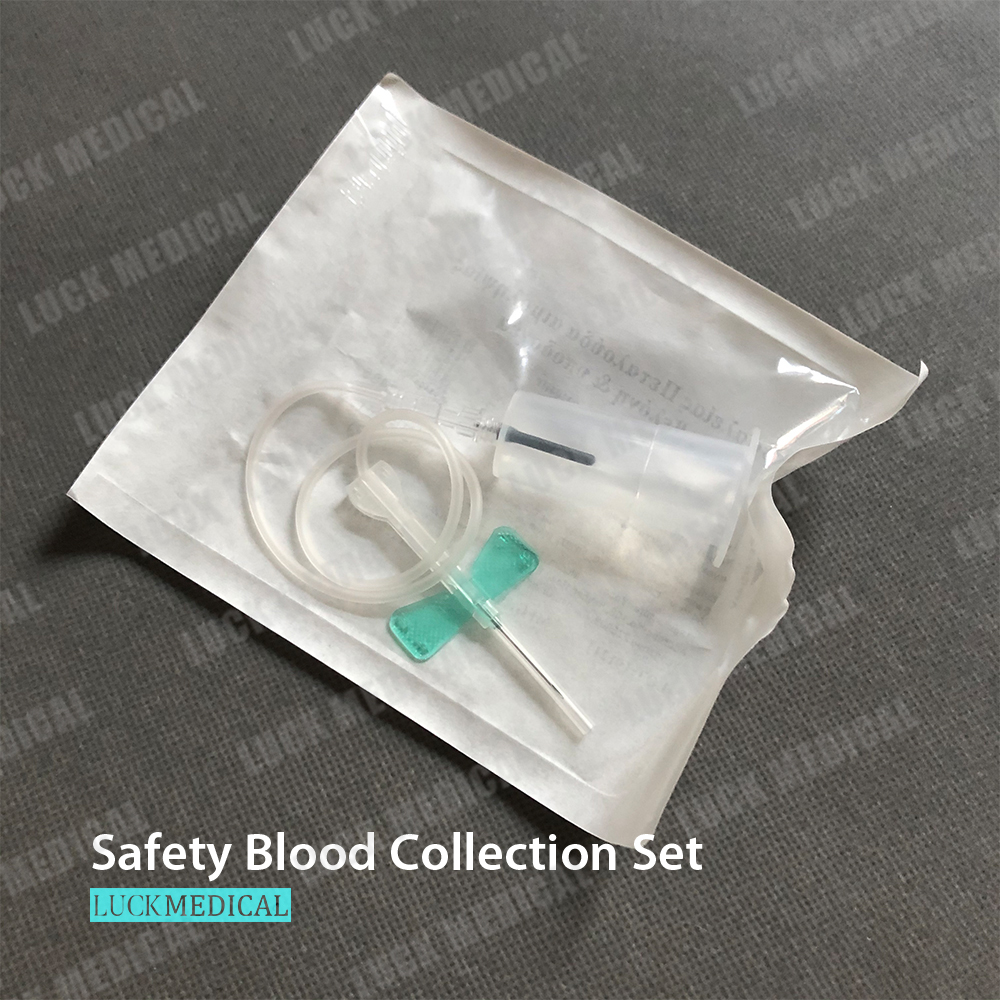 Zestaw zbierania krwi w zakresie zabezpieczeń jednorazowych