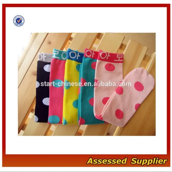 Polka Dots Knee High Children Cotton Dress Stockings / Girls Candy Color Polka Dot Fashion Dress Socks MLL310