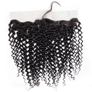 Unprocessed Brazilian Hair Pre Plucked HD Curly Lace Frontal 100% Human Virgin Hair Swiss HD Lace Frontal