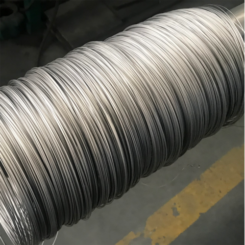 Polished titanium alloy wire