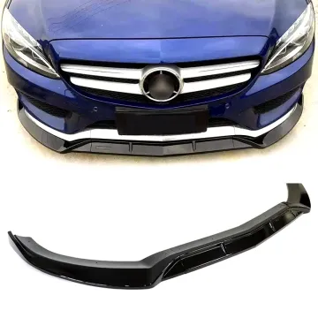 3 PCS Decorative Front Bumper Lip Spoiler for Benz C-CLASS W205 2015-2018