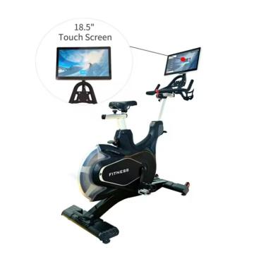 2024 Hot Sale Muscle Building Cardio Fitness Equipment with 18.5'' Touch Screen Spin Spinning Exercise Bike