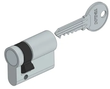 Half sided euro lock cylinder