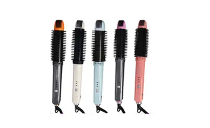 Electric Ionic Curling Hair Comb With Flat Iron Wholesale China